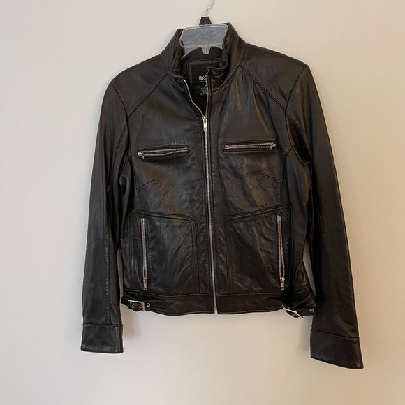 mossimo black leather jacket